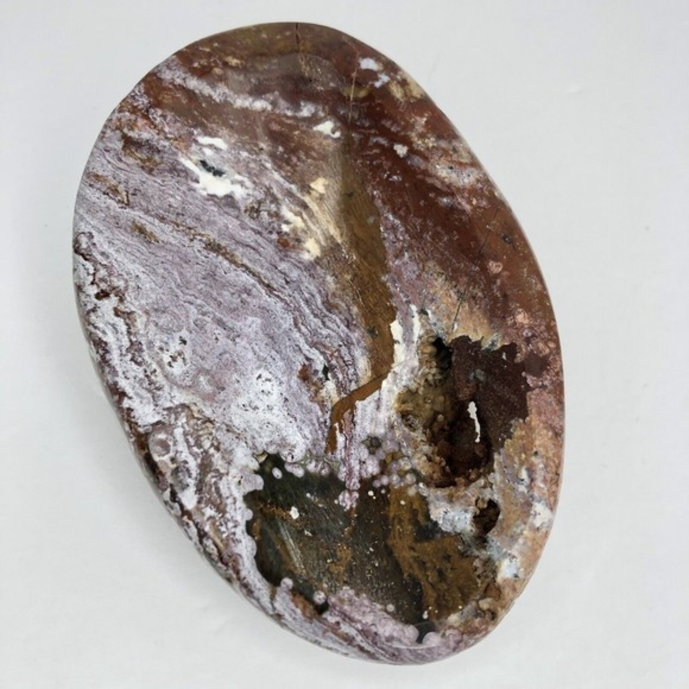 Ocean Jasper Natural Old‎ Stock Crystal Dish Bowl Red Madagascar Druzy
